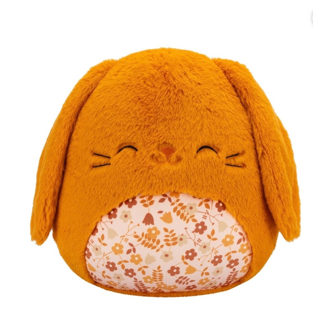 Orange Plush Bunny Pillow for Kids
